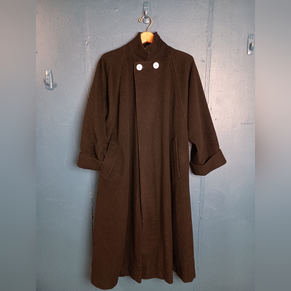 70's STEVE- Understated Elegance Black Cape Coat- Size OSFM